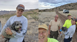 Cachorro é resgatado em deserto no Arizona após se recusar a deixar o dono morto