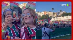 Oração para João Paulo II e otimismo: torcida do Fluminense se reúne nas Laranjeiras para a semi do Mundial