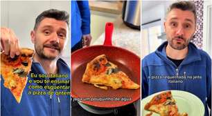 Italiano ensina o jeito certo de esquentar a pizza no dia seguinte