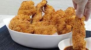 Frango crocante por fora que não solta a casquinha depois de pronto