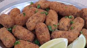 Croquete de carne moída de lanchonete sequinho por fora e molhadinho por dentro