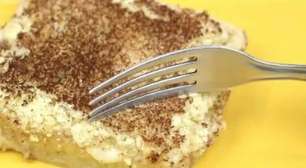 Torta de banana super cremosa e com farofa que fica divina e muito fácil de fazer
