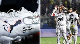 Neymar adiciona Mel em chuteira com nome de seus herdeiros; veja detalhes