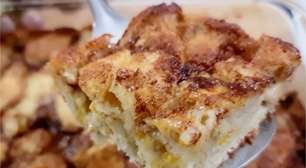 Torta de banana com nata e canela é uma ótima dica para a hora do café