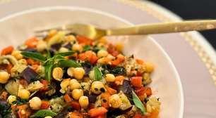 Salada de grão de bico e berinjela: refeição leve e completa