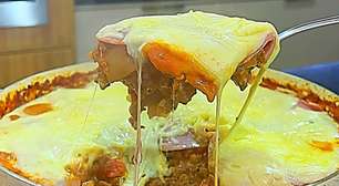 Como fazer lasanha de frigideira super rápida de fazer e gostosa igual do forno