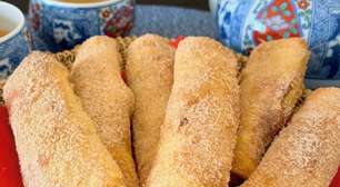 Rolinho primavera de banana na Airfryer: fácil, sem fritar