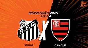 Santos x Flamengo, AO VIVO, com a Voz do Esporte, às 18h30