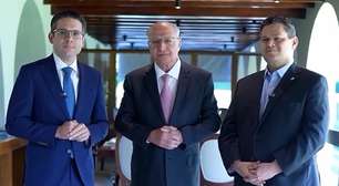 Após reunião, Alckmin, Alcolumbre e Motta dizem estar unidos por soberania