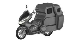 Os chineses inventaram uma scooter camper surrealista que parece uma Honda; ela tem 15 cv e uma cápsula onde dá pra dormir encolhido