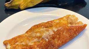Panqueca crocante de banana: 2 ingredientes, muito sabor