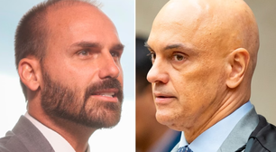 Eduardo Bolsonaro ameaça e tira sarro de Alexandre de Moraes: 'Cuidado...'