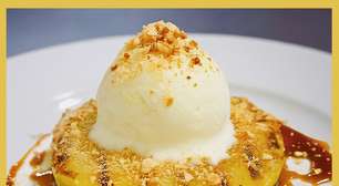 Sobremesa fácil: abacaxi grelhado com melaço e castanhas