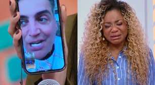 Leo Dias faz Cariúcha chorar ao se despedir do SBT ao vivo: 'Muito grato a tudo'