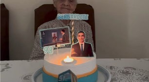 César Tralli reage à homenagem de fã de 98 anos em bolo temático: 'Receba amor e afeto'