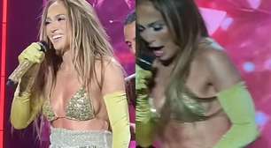 Saia de Jennifer Lopez cai durante show na Polônia