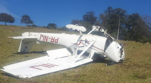 Avião de pequeno porte faz pouso de emergência no interior de SP; piloto sobrevive