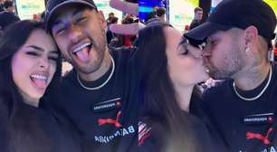 Sem as filhas, Neymar e Bruna Biancardi trocam beijos e noite de pôquer