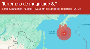 Terremoto de grande magnitude atinge a Rússia e dispara alertas de risco de tsunami pelo mundo