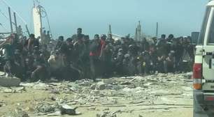 Vídeo mostra multidão de palestinos famintos correndo em direção a comboio da ONU em busca de comida