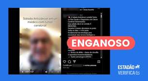 'Salada anticâncer' recomendada em vídeo não trata tumores em estágio 4