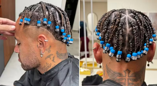 Neymar exibe novo estilo de tranças, agora com miçangas azuis e transparentes