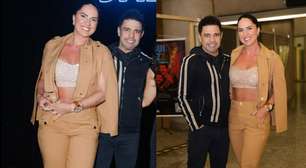 Zezé Di Camargo e Graciele Lacerda recebem 'vale night' e acompanham espetáculo de herdeira