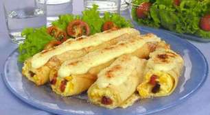 Panqueca com creme de milho e bacon: fácil e super gostosa