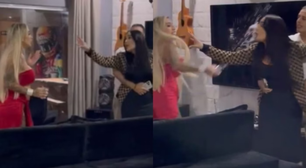 Barraco! Perlla e Juju Ferrari armam confusão com direito à taça voando em evento