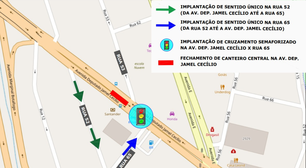 Prefeitura de Goiânia altera sentido de vias no entorno da Avenida Jamel Cecílio a partir desta quinta-feira (7/8)