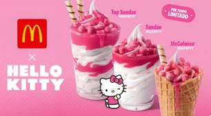 Moda, magia e McLanche Feliz: sobremesas temáticas da Hello Kitty chegam ao Méqui