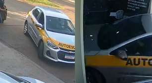 Aluna perde o controle de carro e invade autoescola no Paraná