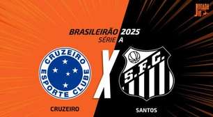 Cruzeiro x Santos: onde assistir, escalações e arbitragem