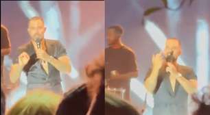 Diogo Nogueira se irrita, interrompe show e xinga torcedores do Galo após provocação