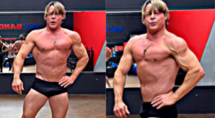 Aos 48 anos, Theo Becker mostra preparo físico para se tornar fisiculturista