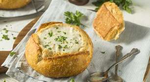 Sopa de quatro queijos no pão: a receita perfeita para dias frios!