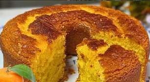 Bolo de mexerica com sabor diferente de todos que você já comeu, ótimo para o café da tarde