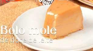 Bolo mole de doce de leite tão cremoso que derrete na boca e parece pudim