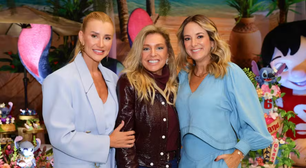 Maturidade! Atual e ex-esposas de Roberto Justus posam juntas em festão