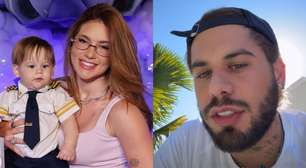 Comportamento de Zé Felipe com Virginia chama atenção na festa do filho: 'Visível'
