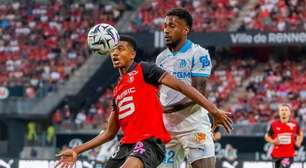 Marselha desperdiça um a mais e estreia com derrota para o Rennes na Ligue 1