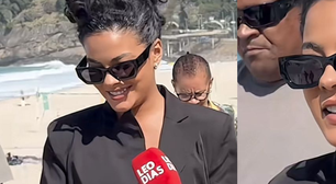 Soberba ou sensata? Bella Campos, a Maria de Fátima de 'Vale Tudo', toma atitude inesperada com repórter e divide opiniões na web