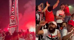Torcida recebe elenco do São Paulo com festa