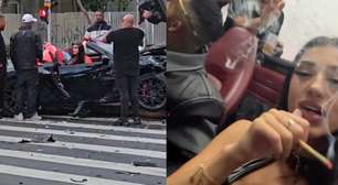 Bia Miranda e Gato Preto sofrem acidente de carro após 'noitada' em SP; Porsche ficou destruído