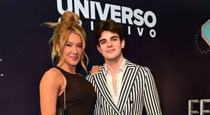 Filho caçula de Faustão chega com ex-bailarina do pai 17 anos mais velha em festa