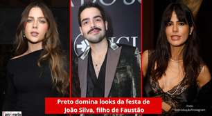 João Silva: preto domina looks na festa do filho do Faustão