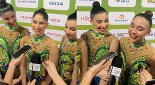 Conhecidas como 'leoas', atletas da ginástica rítmica se descrevem após apresentação no mundial