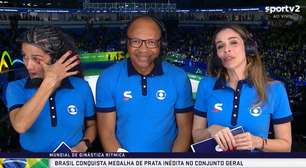 Comentaristas choram com medalha do Brasil no Mundial de ginástica rítmica