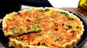 Quiche vegetariana aposte on prato rico em nutrientes e sabor