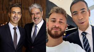 César Tralli ensaia o icônico 'boa noite' do Jornal Nacional